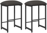 vidaXL Barhocker 2 STK. Dunkelgrau 40 x 32 x 64 cm Holzwerkstoff