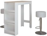 Vicco Bartisch-Set Repose, Wei&szlig;/Sonoma, 45 x 110 cm