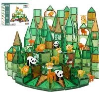 Olvy Magnetische Bausteine STEM Spielzeug Magnetbausteine ab 3 Jahre