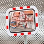 Verkehrsspiegel Durabel Eco, Spiegelfl&auml;che aus Edelstahl, 450 x 600 mm