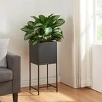 [en.casa] Blumenst&auml;nder Porsgrunn Pflanzenst&auml;nder mit Blumenkasten 70 x 30 x...