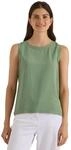 Cecil Blusentop mit Rundhals und Rippdetails deep Matcha Green L