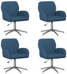 vidaXL B&uuml;rost&uuml;hle 4 STK. 54 x 58 x 90 cm Blau Stoff