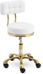 Physa Physa GELA White Rollhocker mit R&uuml;ckenlehne 150 kg wei&szlig; 47-61 cm