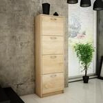 Home Collective Schuhschrank mit 4 aufklappbaren Schubladen Schuhregal mit 4...