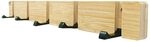 Home Deluxe - Garderobenleiste Hook - Farbe: Bambus, 82 x 2 x 5,5 cm, inkl. 5