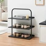 [en.casa] Schuhregal schmal Poytya mit 3 Ebenen Metall 73 x 60 x 32 cm...