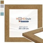 WANDStyle Bilderrahmen 20x20 Eiche, rustikaler Bilderrahmen Holz 20x20 cm