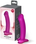 Fun Factory Magnum | XXL-Dildo aus Silikon | Dildo mit Saugfu&szlig; | pink
