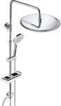 JOHO Edelstahl Duschsystem mit Regendusche ohne Armatur, 30 cm Chrom