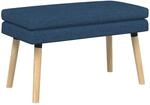 vidaXL Doppellagige Bank Blau 80 x 40 x 47 cm Stoff