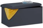 Relaxdays Sitzbank, Stauraum, Kunstleder, faltbar, gepolstert, Flur, Schlafzimmer,