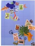 Exacompta Briefmarkenalbum Globe-Trotter 16 Seiten Schwarz 22,5 x 30,5 cm