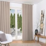 Beautissu 2er Set Thermovorhang Gardine Kr&auml;uselband isolierend verdunkelnd