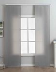Gardinenbox 2er Set Schiebegardine &raquo;New Amsterdam&laquo; HxB245x60 cm Grau...