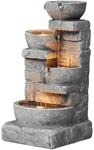 Teamson Home 84,5 cm Kaskadierende Schalen & Gestapelte Steine LED