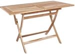 vidaXL Klappbarer Gartentisch Natur 120 x 70 x 75,5 cm