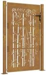 vidaXL Gartentor 100x125 cm Cortenstahl Bambus-Design