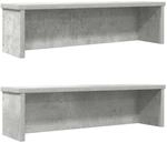 vidaXL K&uuml;chenregale Stapelbar 2 STK. Betongrau 50x15x16 cm