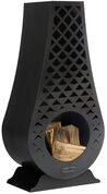 CookKing Terrassenofen Avangardo | Stahl Schwarz 50x33x108 cm | Gartenofen &...