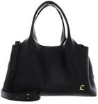 Coccinelle Leder Handtasche Umh&auml;ngetasche Nell Handbag Grained Leather Noir...