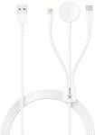 Xlayer 3-in-1 Multifunktions-Kabel mit Lightning/Wireless/USB-C 1.5 m Weiss