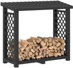 vidaXL Brennholzregal 114 x 46 x 101 cm PP Anthrazit