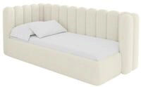 ALTDECOR Jugendbett mit Matratze - HUGY 100x200 Beige
