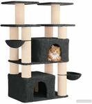 vidaXL Katzennbaum mit Sisal-Kratzs&auml;ulen Dunkelgrau 147 cm 2 STK.