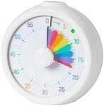 Relaxdays visueller Timer, leiser Kinder-Timer, optischer Alarm, wei&szlig;