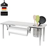 bremermann K&uuml;chenregal mit Rollenhalter und Utensilienhalter (Metallisch)