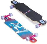 Muuwmi Longboard Compact Space - ABEC 7 Kugellager - mit LED-Leuchtrollen - Deck