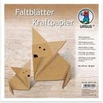 Ursus 3425100 - Faltbl&auml;tter Kraftpapier, ca. 20 x 20 cm, aus Natron...