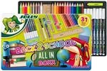 JOLLY Back to School Box, Schulstarterset mit 31 Teilen inkl. Buntstifte, Fasermaler,