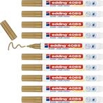 edding 4085 Kreidemarker - gold - 10 Kreidestifte - Rundspitze 1-2 mm - d&uuml;nner