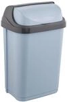 keeeper Abfallbeh&auml;lter mit Rolldeckel, 10 l, 25,5 x 19 x 39 cm, Rasmus, Blau (Nordic