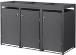 ML-Design M&uuml;lltonnenbox 3er 240L mit Pflanzdach, M&uuml;lltonnenverkleidung f&uuml;r 3