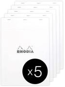 Rhodia 18601C 5 Notizbl&ouml;cke N.18 A4 80 Blatt liniert mit Rand Wei&szlig;