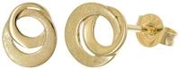 trendor Damen-Ohrstecker Gelbgold 333/8K Eismatt 31192