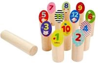 Eichhorn Wurfspiel St&auml;be &ndash; 13 Bunte Holzbausteine aus Kiefernholz - f&uuml;r Kinder ab