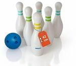 XXL Bowling-Set f&uuml;r Kinder, 6 extra gro&szlig;e Pins (42cm) & Kugel + Tasche