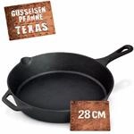 BBQBOSS Gusseisenpfanne 28cm [2,8 Liter] Eisenpfanne &ndash; cast iron pan &ndash;...