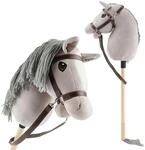 Bieco Hobby Horse Steckenpferd Grauer - Gr&ouml;&szlig;e S, mit Trense | Abnehmbarer...