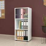 [en.casa] B&uuml;cherregal Vara mit Stauraum Wohnzimmerregal 108 x 49 x 30 cm...