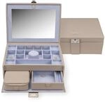 Windrose Schmuckkoffer L mit Einsatz corbello/taupe