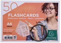 Exacompta 19 Packungen 50 Flashcards Liniert Gelocht A6 in Folie + Ring