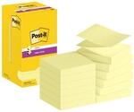 Post-it Super Sticky Z-Notes, 12 Bl&ouml;cke (1080 Blatt), 76 mm x 76 mm, Gelb