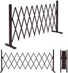 Mendler Alu Absperrgitter HWC-K56 ausziehbar 103x36-265x31cm, braun