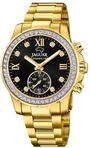 JAGUAR Damenuhr Hybrid Connected - Edelstahl 316L Gold - Saphirglas - 5 ATM -