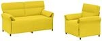vidaXL Sofa Set 2 STK. Helles Gelb Stoff